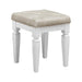 Allura Vanity Stool in White 1916W-14 - U&U Home Budget Furniture (Carteret, NJ)
