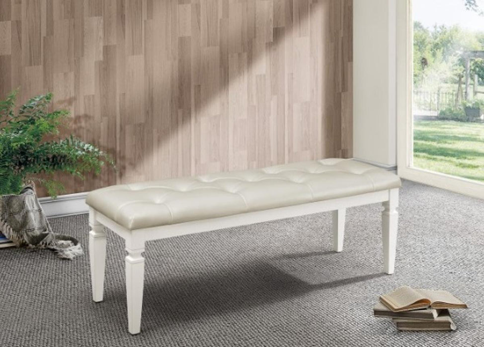 Allura Bed Bench in White 1916W-FBH - U&U Home Budget Furniture (Carteret, NJ)