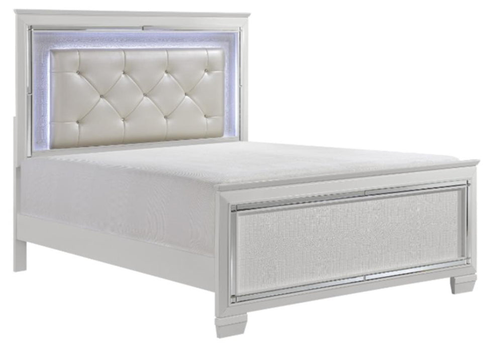 Allura Full Panel Bed in White 1916FW-1* - U&U Home Budget Furniture (Carteret, NJ)