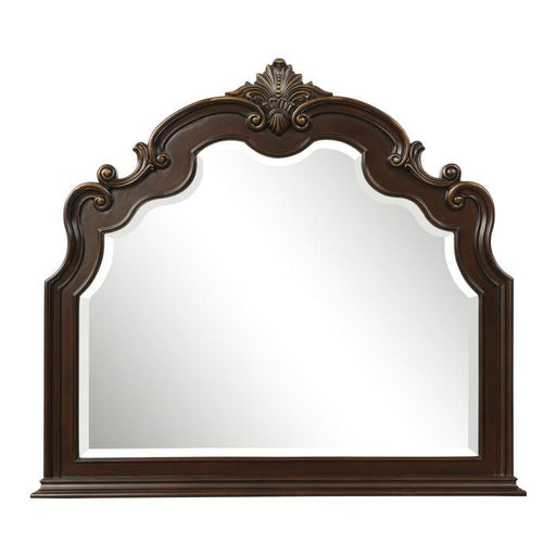 Antoinetta Mirror in Warm Cherry 1919-6 - U&U Home Budget Furniture (Carteret, NJ)