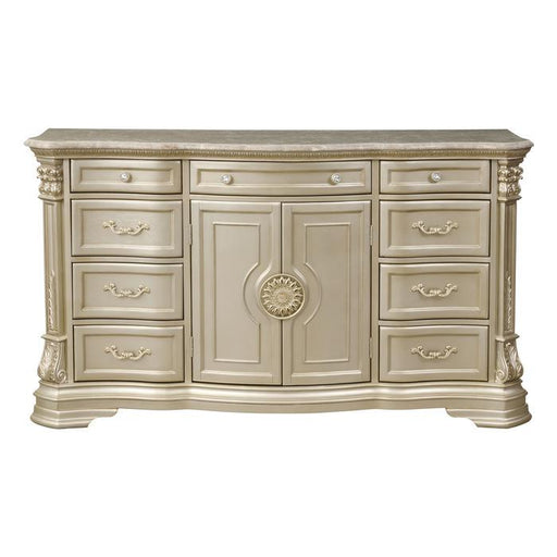 Antoinetta Dresser in Champagne Wood 1919NC-5 - U&U Home Budget Furniture (Carteret, NJ)