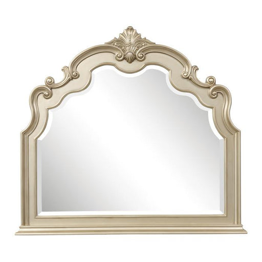 Antoinetta Mirror in Champagne Wood 1919NC-6 - U&U Home Budget Furniture (Carteret, NJ)