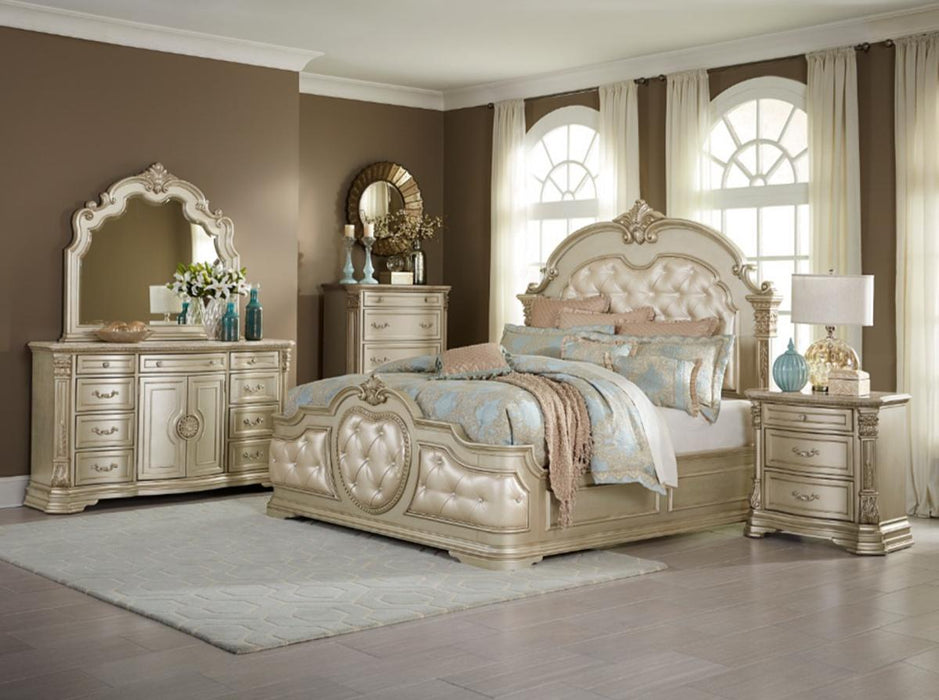 Antoinetta Mirror in Champagne Wood 1919NC-6 - U&U Home Budget Furniture (Carteret, NJ)