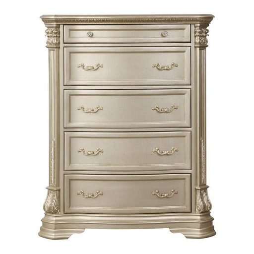 Antoinetta Chest in Champagne Wood 1919NC-9 - U&U Home Budget Furniture (Carteret, NJ)