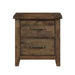 Jerrick Nightstand in Burnished Brown 1957-4 - U&U Home Budget Furniture (Carteret, NJ)