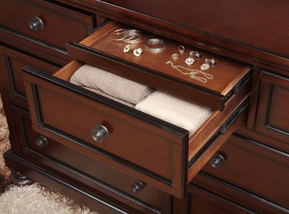 Cumberland Dresser in Brown Cherry 2159-5 - U&U Home Budget Furniture (Carteret, NJ)