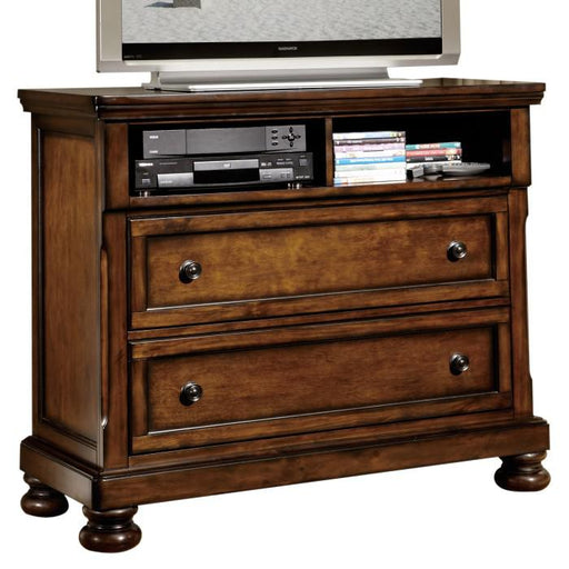 Cumberland TV Chest in Brown Cherry 2159-11 - U&U Home Budget Furniture (Carteret, NJ)