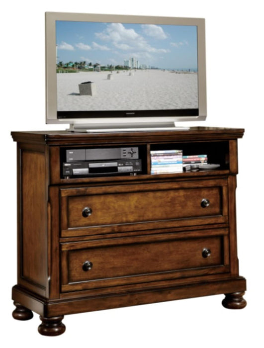 Cumberland TV Chest in Brown Cherry 2159-11 - U&U Home Budget Furniture (Carteret, NJ)