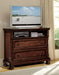 Cumberland TV Chest in Brown Cherry 2159-11 - U&U Home Budget Furniture (Carteret, NJ)