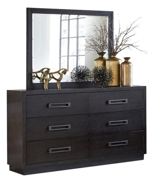 Larchmont Mirror in Charcoal 5424-6 - U&U Home Budget Furniture (Carteret, NJ)