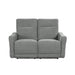 Edition Power Double Lay Flat Reclining Loveseat in Dove Grey 9804DV-2PWH - U&U Home Budget Furniture (Carteret, NJ)