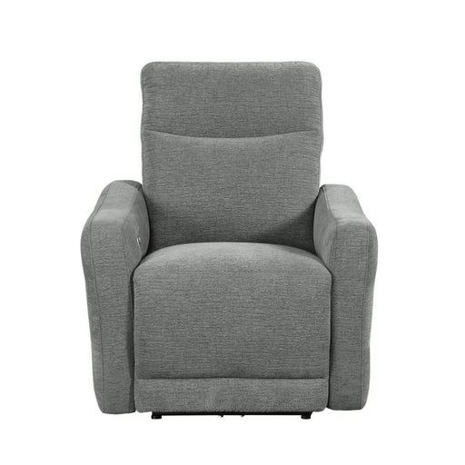 Edition Power Lay Flat Reclining Chair in Dove Grey 9804DV-1PWH - U&U Home Budget Furniture (Carteret, NJ)