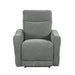 Edition Power Lay Flat Reclining Chair in Dove Grey 9804DV-1PWH - U&U Home Budget Furniture (Carteret, NJ)