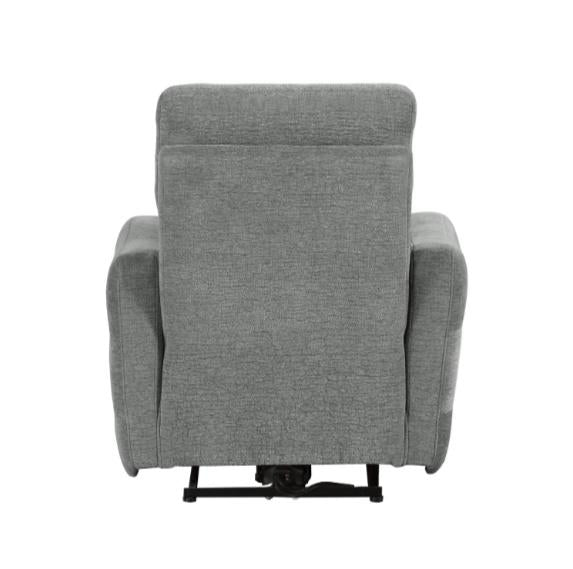 Edition Power Lay Flat Reclining Chair in Dove Grey 9804DV-1PWH - U&U Home Budget Furniture (Carteret, NJ)