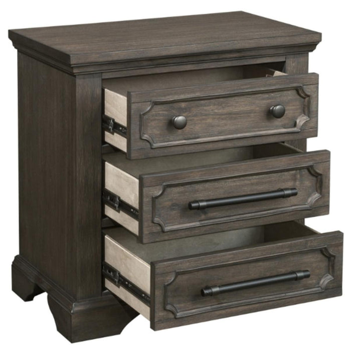 Taulon Nightstand in Dark Oak 5438-4 - U&U Home Budget Furniture (Carteret, NJ)