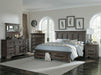 Taulon Mirror in Dark Oak 5438-6 - U&U Home Budget Furniture (Carteret, NJ)