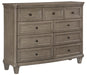Vermillion Dresser in Gray 5442-5 - U&U Home Budget Furniture (Carteret, NJ)