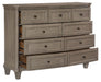 Vermillion Dresser in Gray 5442-5 - U&U Home Budget Furniture (Carteret, NJ)