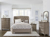 Vermillion Queen Upholstered Panel Bed in Gray 5442-1* - U&U Home Budget Furniture (Carteret, NJ)