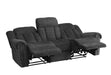 Nutmeg Double Reclining Sofa in Charcoal Gray 9901CC-3 - U&U Home Budget Furniture (Carteret, NJ)