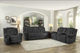 Nutmeg Double Reclining Loveseat in Charcoal Gray 9901CC-2 - U&U Home Budget Furniture (Carteret, NJ)