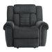 Nutmeg Glider Reclining Chair in Charcoal Gray 9901CC-1 - U&U Home Budget Furniture (Carteret, NJ)