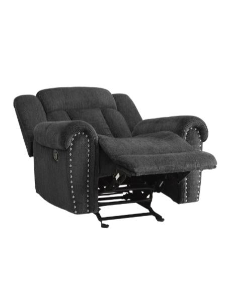 Nutmeg Glider Reclining Chair in Charcoal Gray 9901CC-1 - U&U Home Budget Furniture (Carteret, NJ)