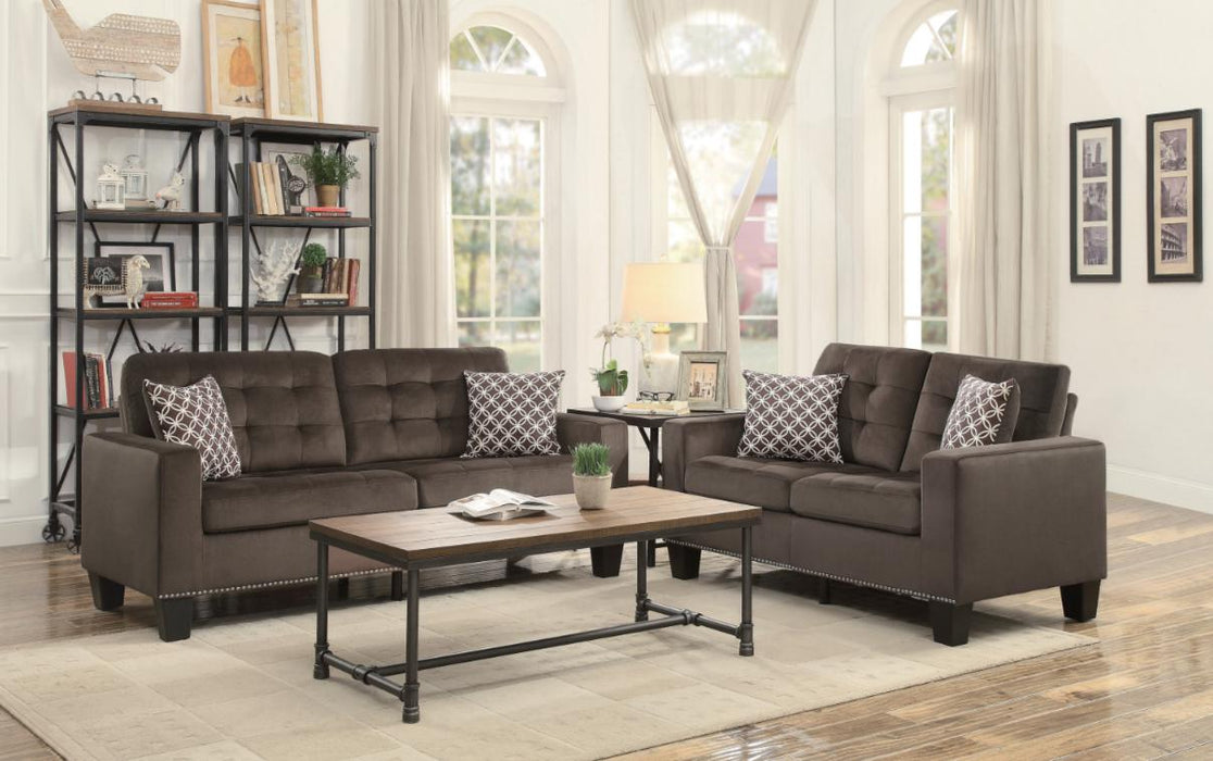Lantana Sofa in Chocolate 9957CH-3 - U&U Home Budget Furniture (Carteret, NJ)