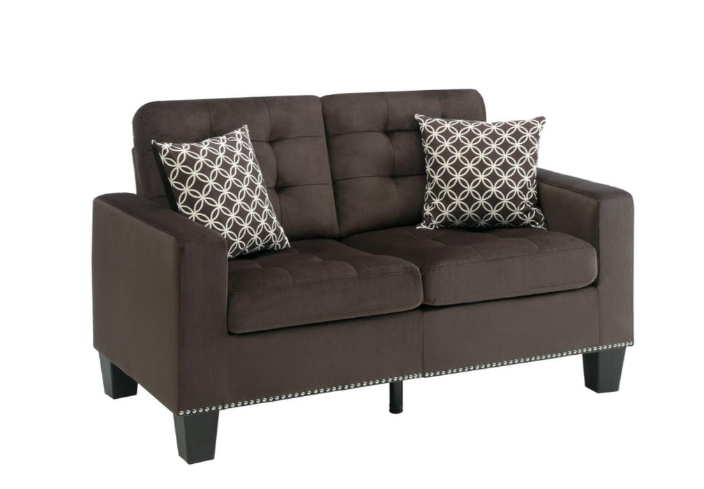Lantana Loveseat in Chocolate 9957CH-2 - U&U Home Budget Furniture (Carteret, NJ)