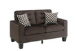 Lantana Loveseat in Chocolate 9957CH-2 - U&U Home Budget Furniture (Carteret, NJ)