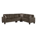 Lantana 2-Piece Reversible Sectional in Chocolate - U&U Home Budget Furniture (Carteret, NJ)