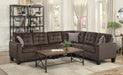 Lantana 2-Piece Reversible Sectional in Chocolate - U&U Home Budget Furniture (Carteret, NJ)