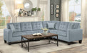 Lantana 2-Piece Reversible Sectional in Gray 9957GY*SC - U&U Home Budget Furniture (Carteret, NJ)