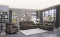 Madrona Double Reclining Sofa in Dark Brown 9989DB-3 - U&U Home Budget Furniture (Carteret, NJ)