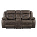 Madrona Double Reclining Loveseat in Dark Brown 9989DB-2 - U&U Home Budget Furniture (Carteret, NJ)