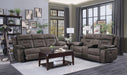 Madrona Double Reclining Loveseat in Dark Brown 9989DB-2 - U&U Home Budget Furniture (Carteret, NJ)
