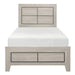 Quinby Twin Panel Bed in Light Brown 1525T-1 - U&U Home Budget Furniture (Carteret, NJ)