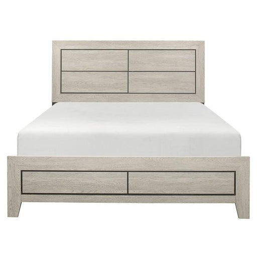 Quinby Full Panel Bed in Light Brown 1525F-1 - U&U Home Budget Furniture (Carteret, NJ)