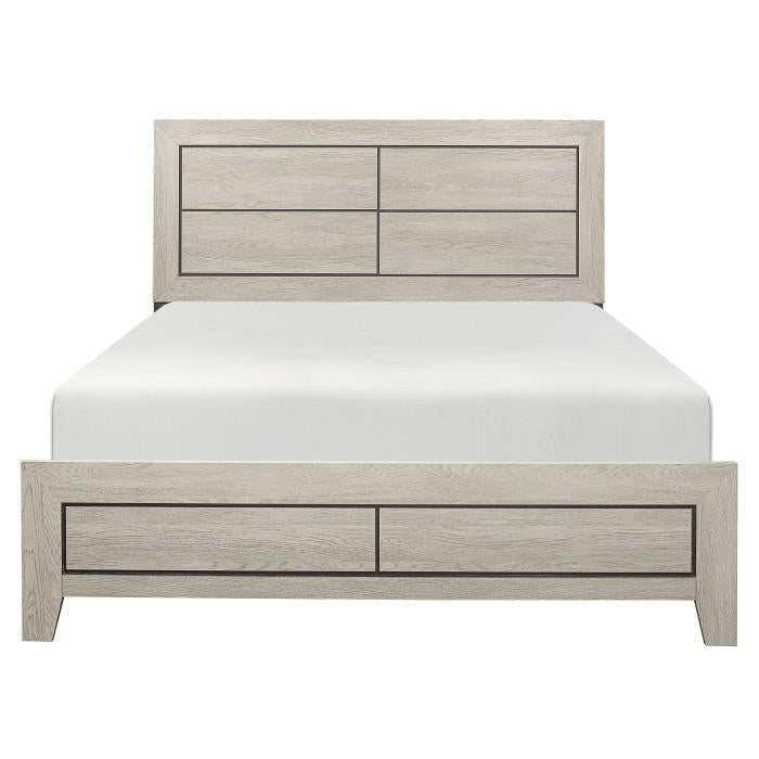 Quinby Full Panel Bed in Light Brown 1525F-1 - U&U Home Budget Furniture (Carteret, NJ)