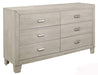 Quinby 6 Drawer Dresser in Light Brown 1525-5 - U&U Home Budget Furniture (Carteret, NJ)