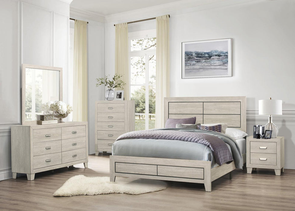 Quinby Mirror in Light Brown 1525-6 - U&U Home Budget Furniture (Carteret, NJ)