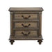 Rachelle 3 Drawer Nightstand in Weathered Pecan 1693-4 - U&U Home Budget Furniture (Carteret, NJ)