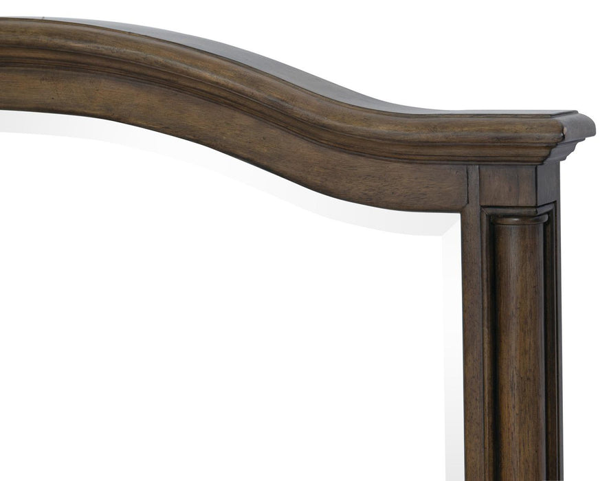 Rachelle Mirror in Weathered Pecan 1693-6 - U&U Home Budget Furniture (Carteret, NJ)