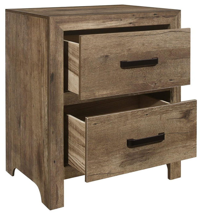 Mandan 2 Drawer Nightstand in Weathered Pine 1910-4 - U&U Home Budget Furniture (Carteret, NJ)