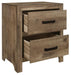 Mandan 2 Drawer Nightstand in Weathered Pine 1910-4 - U&U Home Budget Furniture (Carteret, NJ)