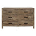 Mandan 6 Drawer Dresser in Weathered Pine 1910-5 - U&U Home Budget Furniture (Carteret, NJ)