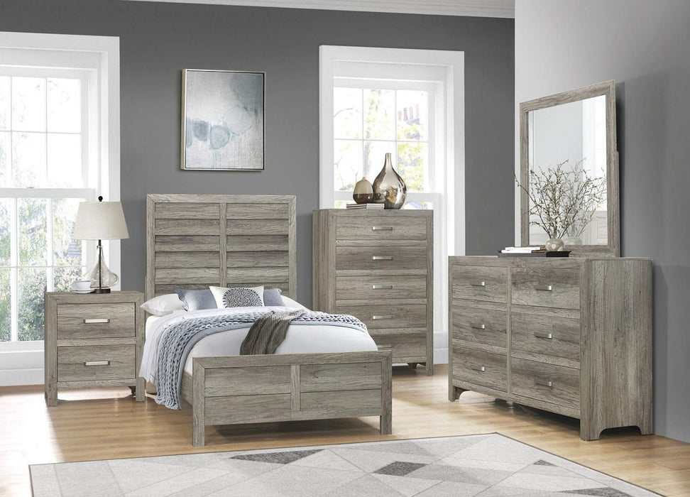 Mandan Mirror in Weathered Gray 1910GY-6 - U&U Home Budget Furniture (Carteret, NJ)