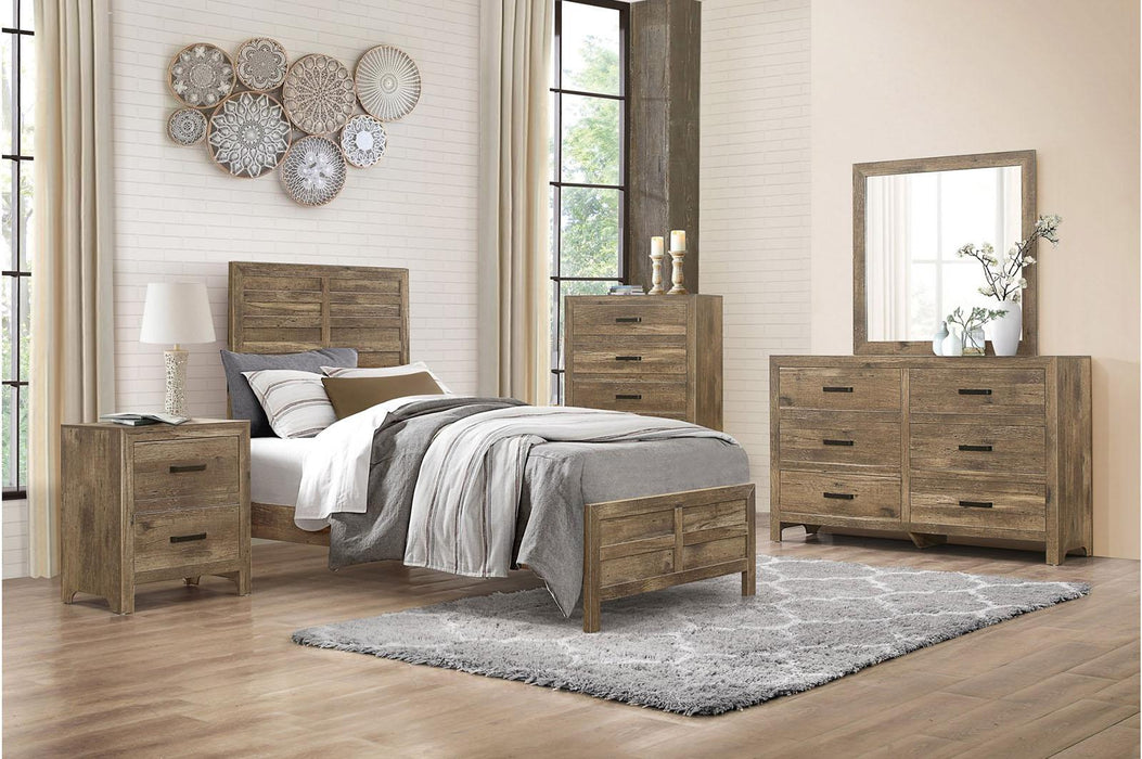 Mandan 5 Drawer Chest in Weathered Pine 1910-9 - U&U Home Budget Furniture (Carteret, NJ)