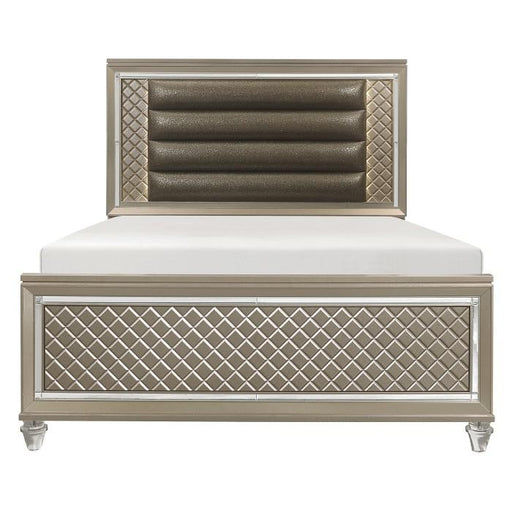 Youth Loudon Full Platform Bed in Champagne Metallic B1515F-1* - U&U Home Budget Furniture (Carteret, NJ)