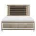 Loudon Queen Platform with Storage Bed in Champagne Metallic 1515-1* - U&U Home Budget Furniture (Carteret, NJ)